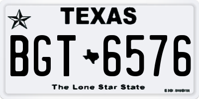 TX license plate BGT6576
