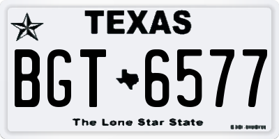 TX license plate BGT6577