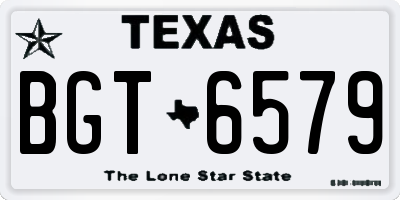 TX license plate BGT6579