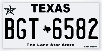 TX license plate BGT6582