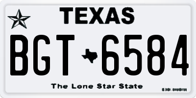 TX license plate BGT6584