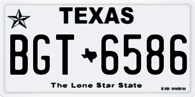 TX license plate BGT6586