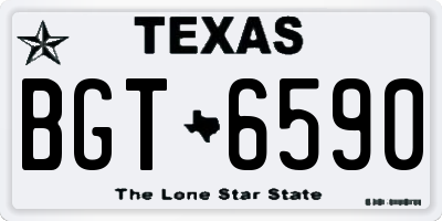 TX license plate BGT6590