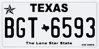 TX license plate BGT6593