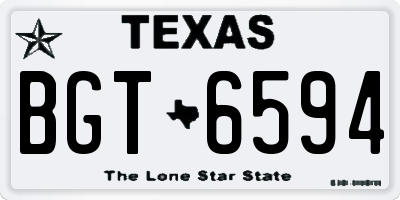 TX license plate BGT6594