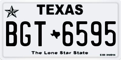 TX license plate BGT6595