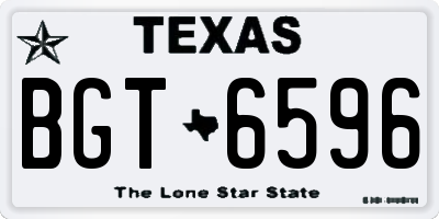 TX license plate BGT6596