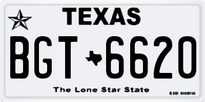 TX license plate BGT6620