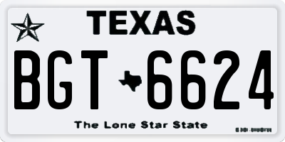 TX license plate BGT6624