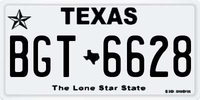 TX license plate BGT6628