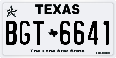 TX license plate BGT6641