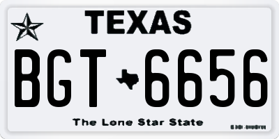 TX license plate BGT6656