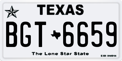 TX license plate BGT6659