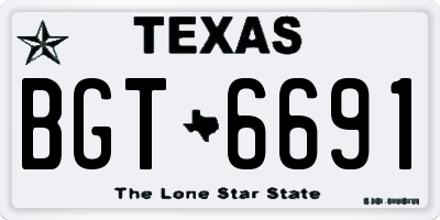 TX license plate BGT6691
