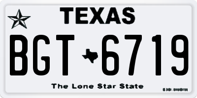 TX license plate BGT6719