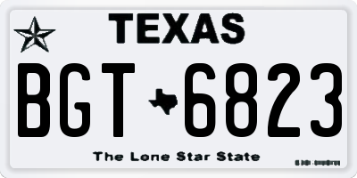 TX license plate BGT6823