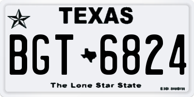 TX license plate BGT6824
