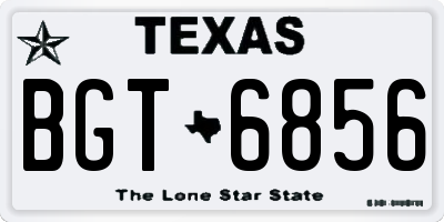 TX license plate BGT6856