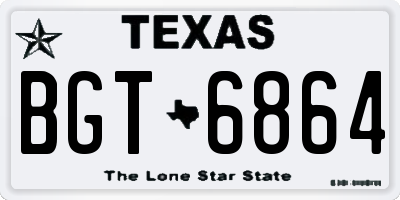TX license plate BGT6864