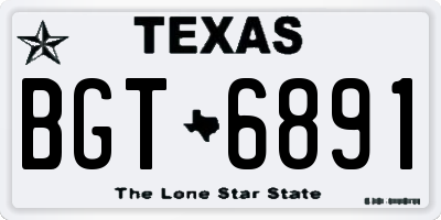 TX license plate BGT6891