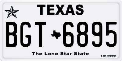 TX license plate BGT6895