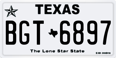 TX license plate BGT6897