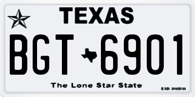 TX license plate BGT6901