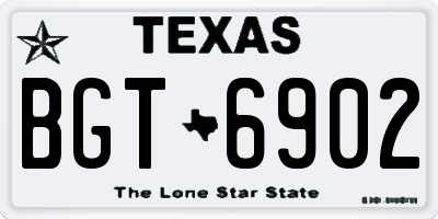 TX license plate BGT6902