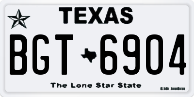TX license plate BGT6904