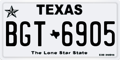 TX license plate BGT6905