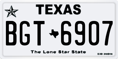 TX license plate BGT6907