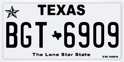 TX license plate BGT6909