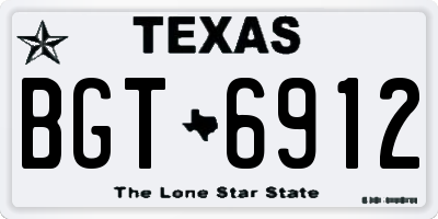 TX license plate BGT6912