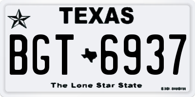 TX license plate BGT6937