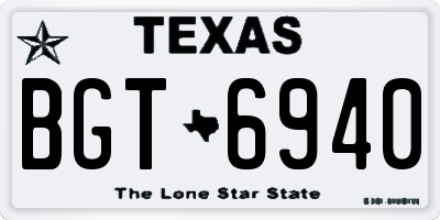 TX license plate BGT6940
