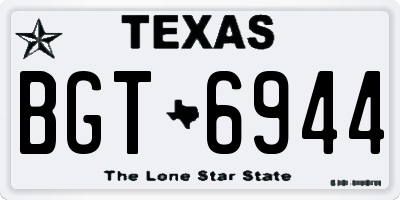 TX license plate BGT6944