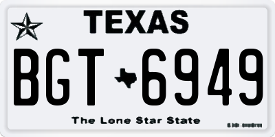 TX license plate BGT6949