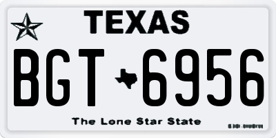 TX license plate BGT6956