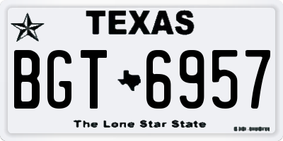 TX license plate BGT6957
