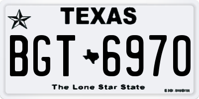 TX license plate BGT6970