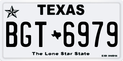 TX license plate BGT6979