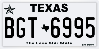 TX license plate BGT6995