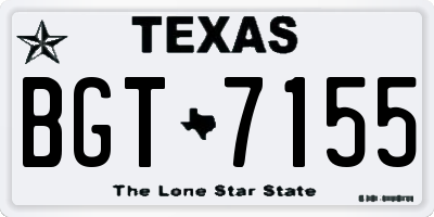 TX license plate BGT7155