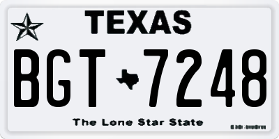 TX license plate BGT7248