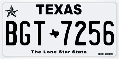 TX license plate BGT7256