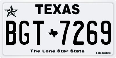 TX license plate BGT7269