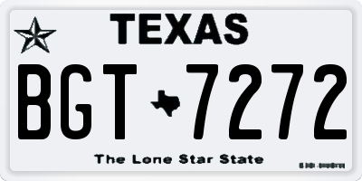 TX license plate BGT7272