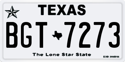 TX license plate BGT7273