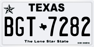 TX license plate BGT7282