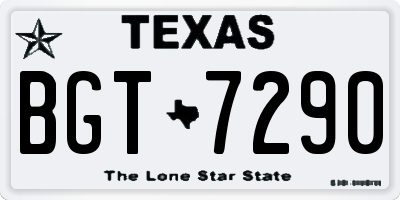 TX license plate BGT7290
